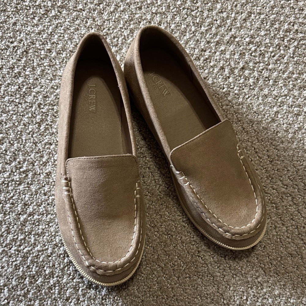 J. Crew Boys Tan Suede Loafers
